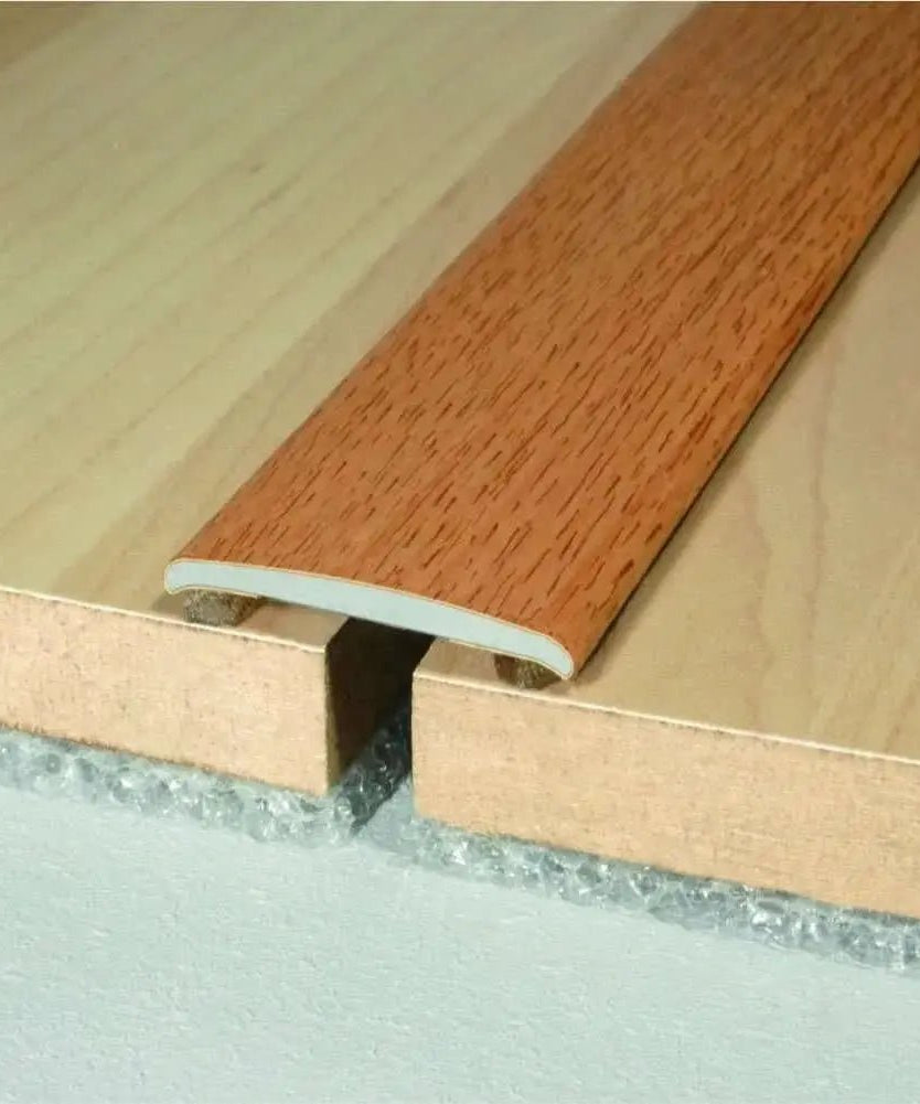 A08 35mm Aluminium Wood Effect Flat Self Adhesive Door Threshold Strip - Company