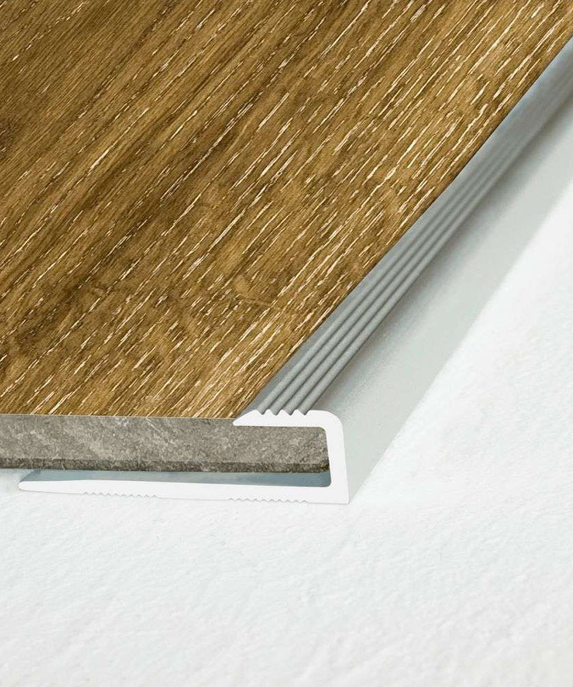 C63 Anodised Aluminium LVT U Edging Profile Threshold For 5mm Flooring Stair Nosing etc