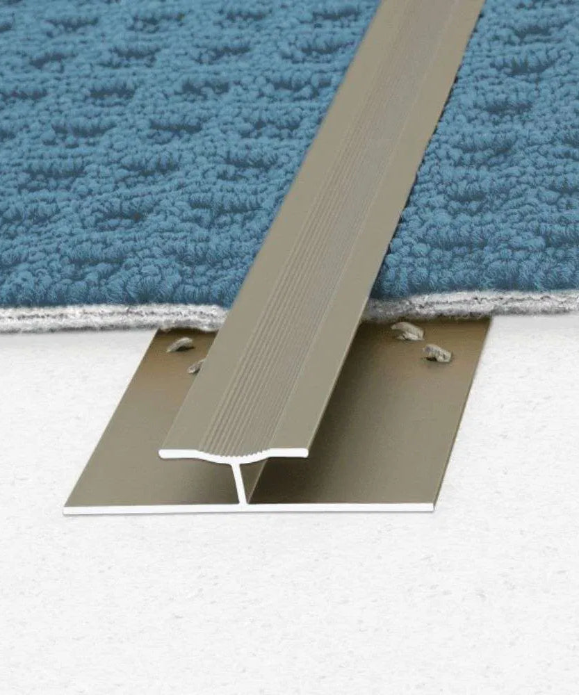 C61 20mm Anodised Aluminium Dual Edge Carpet Profile Stair Nosing etc