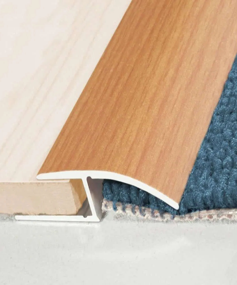 A62 40mm Aluminium Wood Effect Door Threshold Ramp Profile Stair Nosing etc