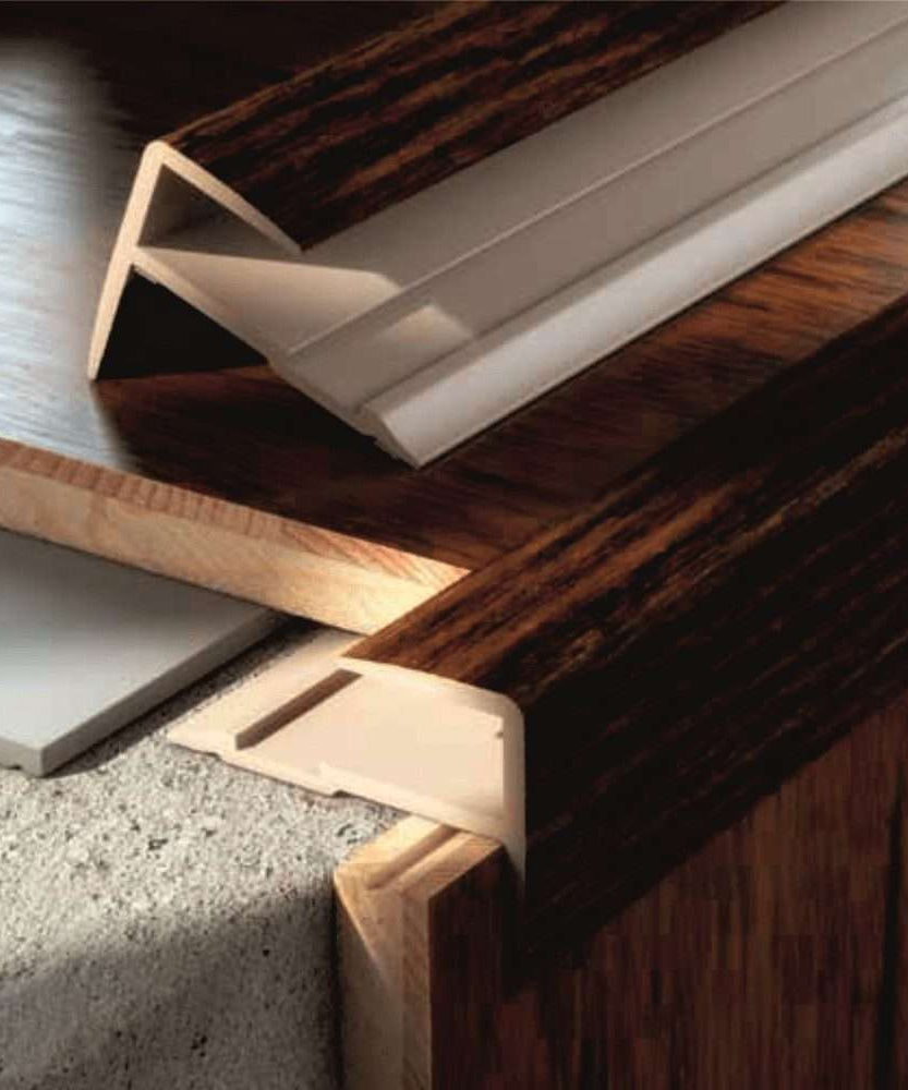 D-K0600 16 x 25mm Push-In Pvc Wood Effect Stair Nosing Edge Trim Stair Nosing etc