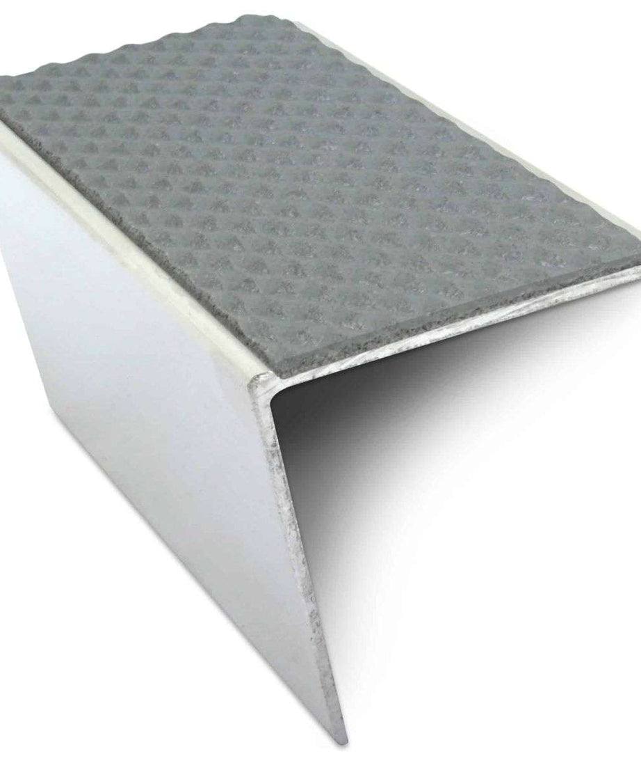 NSL20 Tredsafe 57 x 55mm DDA Compliant Aluminium Non Slip Stair Nosing Edge Trim With Pvc Insert Stair Nosing etc