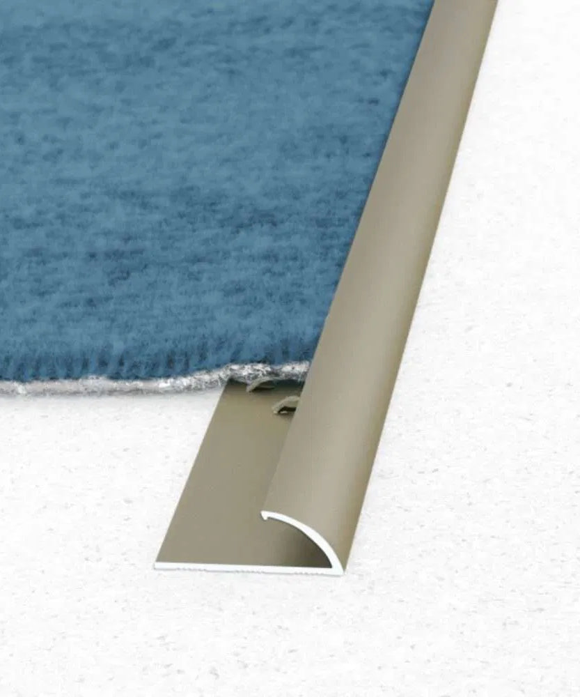 C07 10mm Anodised Aluminium Single Edge Carpet Profile Stair Nosing etc